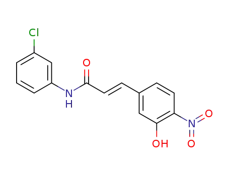 Molecular Structure of 1224873-09-9 ((E)-N-(3-chlorophenyl)-3-(3-hydroxy-4-nitrophenyl)-prop-2-enamide)