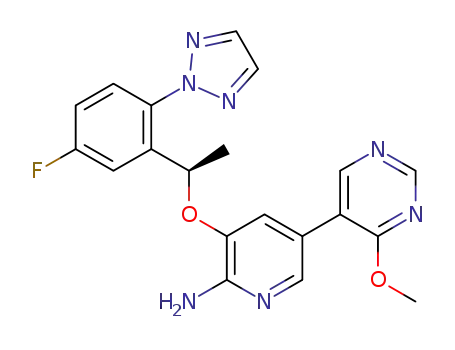 3-{(1R)-1-[5-fluoro-2-(2H-1,2,3-triazol-2-yl)phenyl]ethoxy}-5-(4-methoxypyrimidin-5-yl)pyridin-2-amine