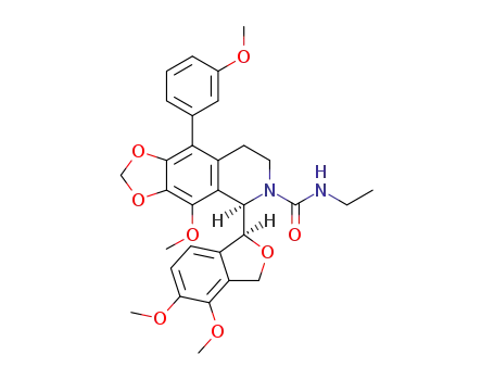 (R)-5-((S)-4,5-dimethoxy-1,3-dihydroisobenzofuran-1-yl)-N-ethyl-4-methoxy-9-(3-methoxyphenyl)-7,8-dihydro-[1,3]dioxolo[4,5-g]isoquinoline-6(5H)-carboxamide
