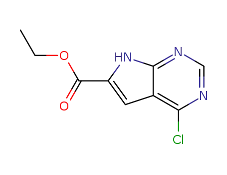 1H-Pyrrolo[2,3-d]pyrimidine-6-carboxylic acid, 4-chloro-, ethyl ester