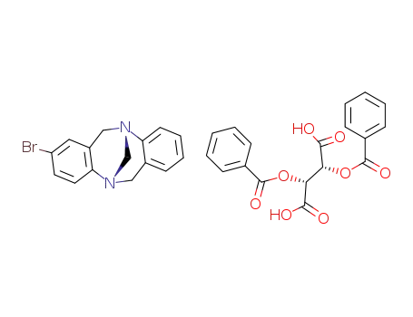 Molecular Structure of 1478192-97-0 ((-)-R,R-2-bromo-6,12-dihydro-5,11-methanodibenzo[b,f ]-[1,5]diazocine*(-)-O,O′-dibenzoyl-L-tartaric acid)