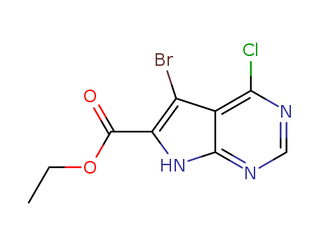 ethyl 5-bromo-4-chloro-7H-pyrrolo[2,3-d]pyrimidine-6-carboxylate