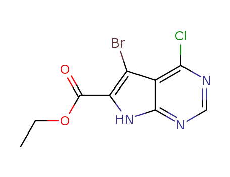 ethyl 5-bromo-4-chloro-7H-pyrrolo[2,3-d]pyrimidine-6-carboxylate