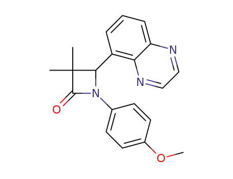 1-(4-methoxyphenyl)-3,3-dimethyl-4-(quinoxalin-5-yl)azetidin-2-one