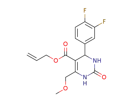 Molecular Structure of 1571926-55-0 (prop-2-en-1-yl 4-(3,4-difluorophenyl)-6-(methoxymethyl)-2-oxo-1,2,3,4-tetrahydropyrimidine-5-carboxylate)