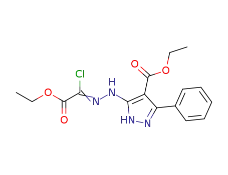 ethyl 5-[N'-(chloro-ethoxycarbonyl-methylene)-hydrazine]-3-phenyl-1H-pyrazole-4-carboxylate