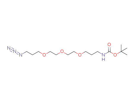 Molecular Structure of 1162070-33-8 (tert-butyl (3-(2-(2-(3-azidopropoxy)ethoxy)ethoxy)propyl)carbamate)