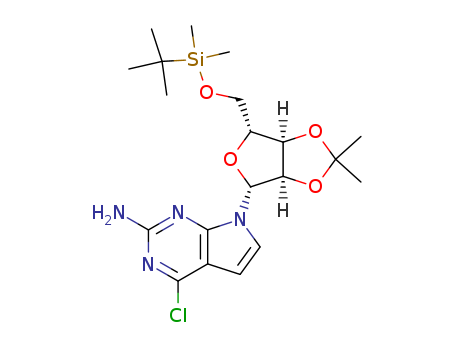 9-(5'-O-t-Butyldimethylsilyl-2',3'-O-isopropylidene-b-D-ribofuranosyl)-6-chloro-7-deazaguanine