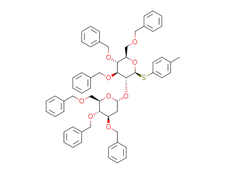 p-tolyl 2-O-(3,4,6-tri-O-benzyl-2-deoxy-α-D-glucopyranosyl)-3,4,6-tri-O-benzyl-1-thio-β-D-glucopyranoside