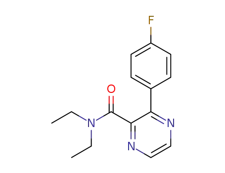 Molecular Structure of 1415045-31-6 (N,N-diethyl-3-(4-fluorophenyl)pyrazine-2-carboxamide)