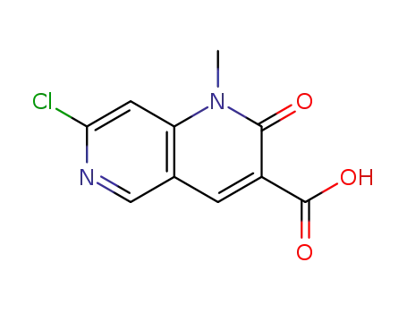 Molecular Structure of 1609102-12-6 (7-chloro-1-methyl-2-oxo-1,2-dihydro-1,6-naphthyridine-3-carboxylic acid)
