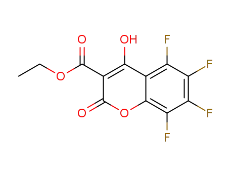 ethyl 4-hydroxy-5,6,7,8-tetrafluoro-2-oxo-2H-benzopyran-3-carboxylate