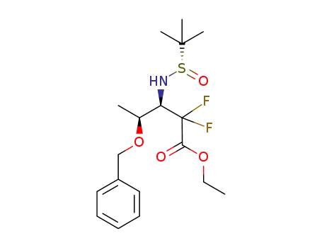 (3R,4S,S<SUB>S</SUB>)-ethyl 4-(benzyloxy)-3-(tert-butylsulfinamino)-2,2-difluoropentanoate