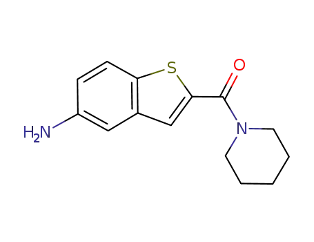 Molecular Structure of 832102-94-0 (Piperidine, 1-[(5-aminobenzo[b]thien-2-yl)carbonyl]-)