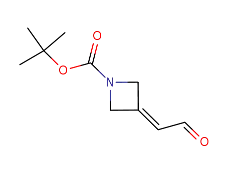 Molecular Structure of 1223573-23-6 (tert-Butyl 3-(2-oxoethylidene)azetidine-1-carboxylate)