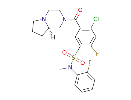 (R)-4-chloro-2-fluoro-N-(2-fluorophenyl)-N-methyl-5-(octahydropyrrolo[1,2-a]pyrazine-2-carbonyl)benzenesulfonamide