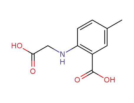 Molecular Structure of 102652-90-4 (Benzoic acid, 2-[(carboxymethyl)amino]-5-methyl-)