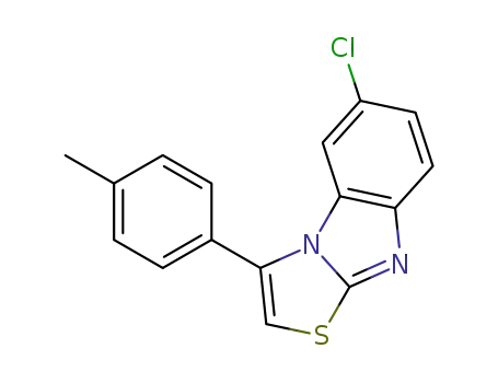 Molecular Structure of 52131-44-9 (6-CHLORO-2-(4-METHYLPHENYL)IMIDAZO[2,1-B]BENZOTHIAZOLE)