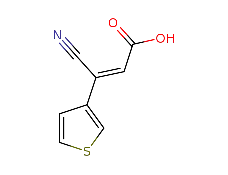 Molecular Structure of 1076169-87-3 ((2Z)-3-cyano-3-(3-thienyl)acrylic acid)