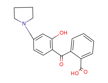 Molecular Structure of 49742-68-9 (2-(2-hydroxy-4-pyrrolidinylbenzoyl)benzoic acid)