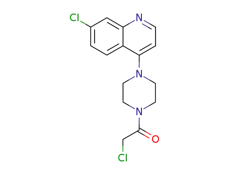 Molecular Structure of 104692-85-5 (2-chloro-1-[4-(7-chloroquinolin-4-yl)piperazin-1-yl]ethanone)