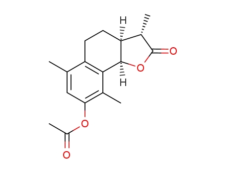 Molecular Structure of 14794-71-9 ((-)-alpha-Desmotroposantonin acetate)