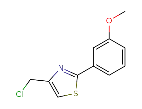 Molecular Structure of 55315-31-6 (4-(CHLOROMETHYL)-2-(3-METHOXYPHENYL)-1,3-THIAZOLE HYDROCHLORIDE)