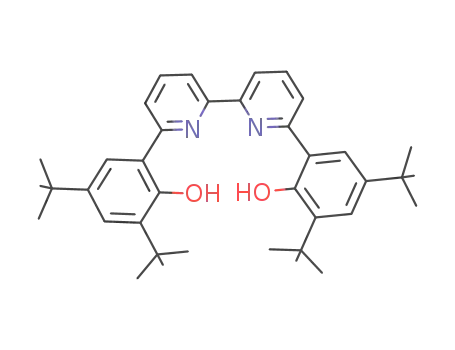 Molecular Structure of 1258497-96-9 (6,6′-di(3,5-di-tert-butyl-2-hydroxybenzene)-2,2′-bipyridine)