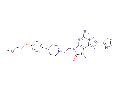 5-amino-3-[2-[4-[4-(2-methoxyethoxy)phenyl]piperazin-1-yl]ethyl]-1-methyl-8-thiazol-2-yl-[1,2,4]triazolo[5,1-i]purin-2-one