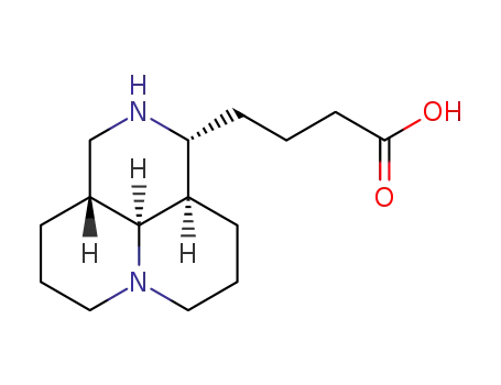 Molecular Structure of 1345731-45-4 (4-((1R,3aR,10aR,13aS)-decahydro-1H,4H-pyrido[3,2,1-ij][1,6]naphthyridin-1-yl)butyric acid)