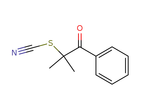 Molecular Structure of 3034-29-5 (2-methyl-1-phenyl-2-thiocyanatopropan-1-one)