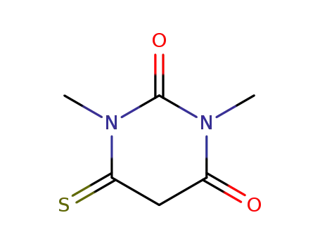 Molecular Structure of 36235-72-0 (2,4(1H,3H)-Pyrimidinedione,  dihydro-1,3-dimethyl-6-thioxo-)