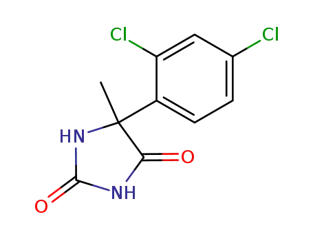 Molecular Structure of 64464-19-3 (5-(2,4-dichlorophenyl)-5-methyl-hydantoi)