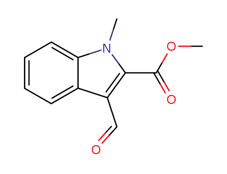 Molecular Structure of 88129-40-2 (methyl 3-formyl-1-methyl-1H-indole-2-carboxylate)