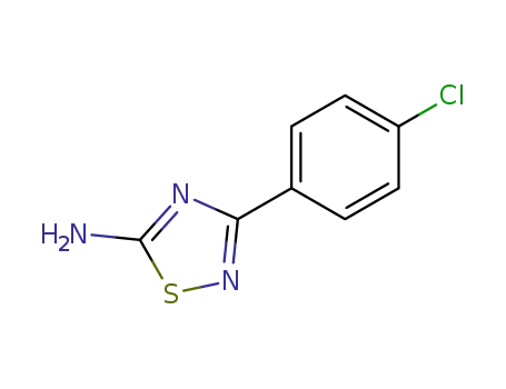Molecular Structure of 19922-07-7 (5-Amino-3-(4-chlorophenyl)-1,2,4-thiadiazole)