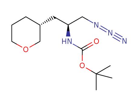 tert-butyl (S)-1-azido-3-((R)-tetrahydro-2H-pyran-3-yl)propan-2-ylcarbaMate