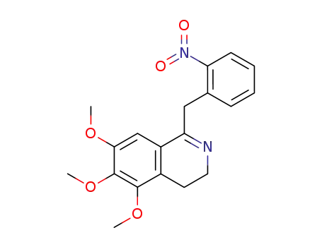 Molecular Structure of 5667-97-0 (5,6,7-trimethoxy-1-(2-nitro-benzyl)-3,4-dihydro-isoquinoline)