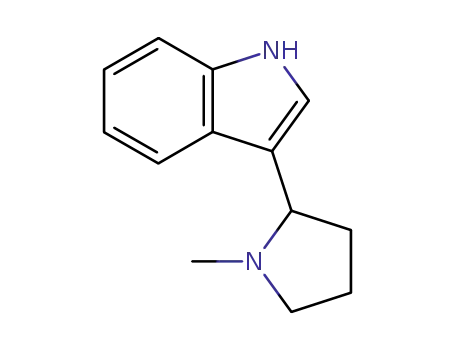 Molecular Structure of 7236-83-1 (3-(1-Methyl-2-pyrrolidinyl)-1H-indole)