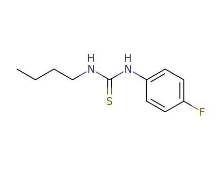 Molecular Structure of 62644-17-1 (Thiourea, N-butyl-N'-(4-fluorophenyl)-)