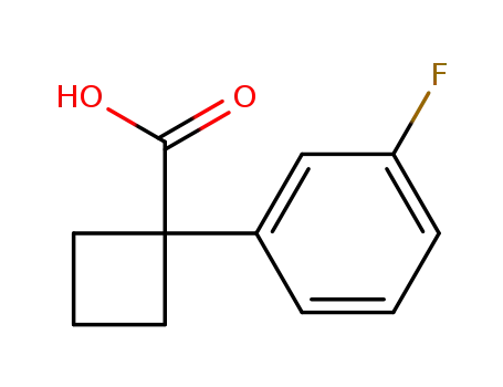 Molecular Structure of 179411-84-8 (1-(3-FLUOROPHENYL)CYCLOBUTANECARBOXYLIC ACID)