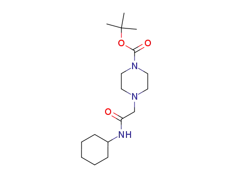 Molecular Structure of 177971-60-7 (4-CYCLOHEXYLCARBAMOYLMETHYL-PIPERAZINE-1-CARBOXYLIC ACID TERT-BUTYL ESTER)