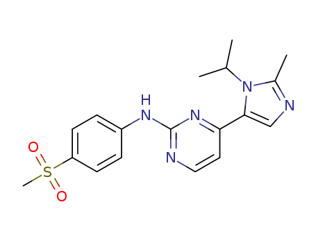 2-Pyrimidinamine,4-[2-methyl-1-(1-methylethyl)-1H-imidazol-5-yl]-N-[4-(methylsulfonyl)phenyl]-