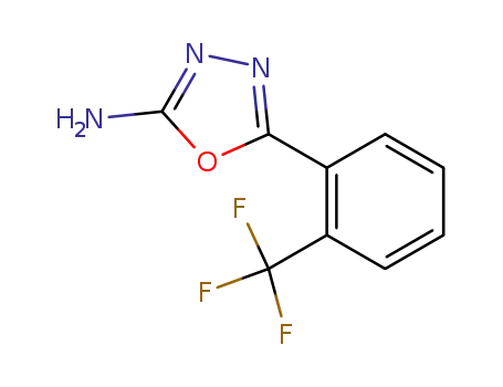 Molecular Structure of 5711-62-6 (5-[2-(trifluoromethyl)phenyl]-1,3,4-oxadiazol-2-amine)