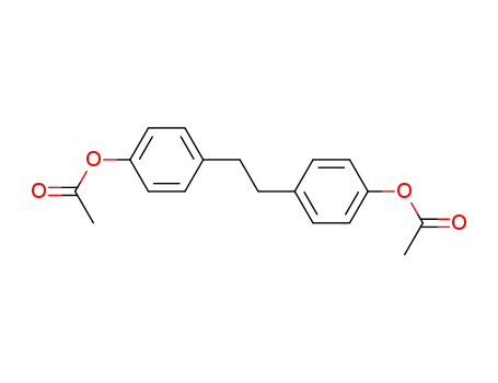 Molecular Structure of 63450-00-0 (4,4'-(1,2-Ethanediyl)bis(phenol)diacetate)