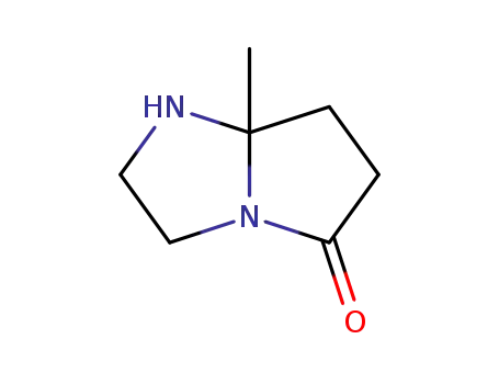 Molecular Structure of 21603-77-0 (7A-METHYL-HEXAHYDRO-PYRROLO[1,2-A]IMIDAZOL-5-ONE)