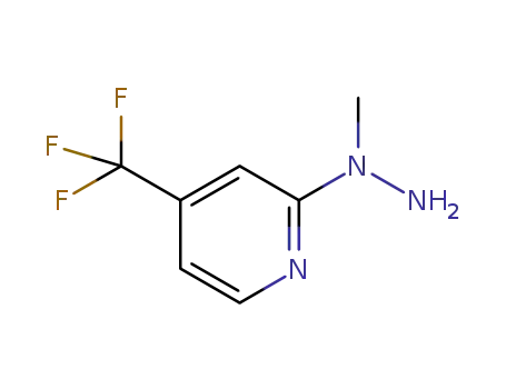 Molecular Structure of 208720-09-6 (2-(1-METHYLHYDRAZINO)-4-(TRIFLUOROMETHYL)PYRIDINE)