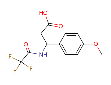 Molecular Structure of 117291-24-4 (3-(4-Methoxy-phenyl)-3-(2,2,2-trifluoro-acetylamino)-propionic acid)