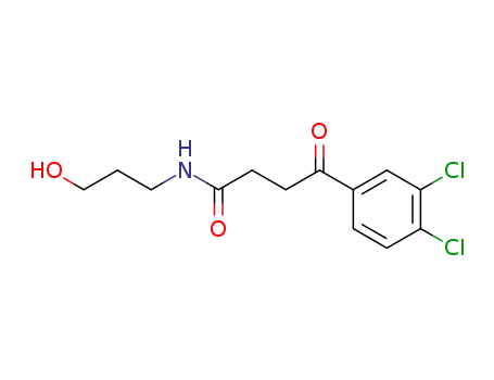 Molecular Structure of 20380-97-6 (4-(3,4-dichlorophenyl)-N-(3-hydroxypropyl)-4-oxobutanamide)