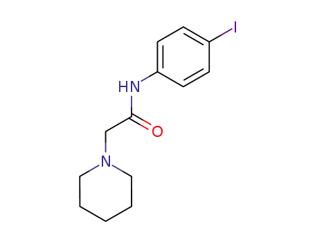 Molecular Structure of 58479-87-1 (N-(4-iodophenyl)-2-(piperidin-1-yl)acetamide)