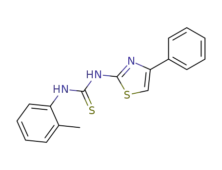 Molecular Structure of 2982-43-6 (Thiourea, N-(2-methylphenyl)-N'-(4-phenyl-2-thiazolyl)-)